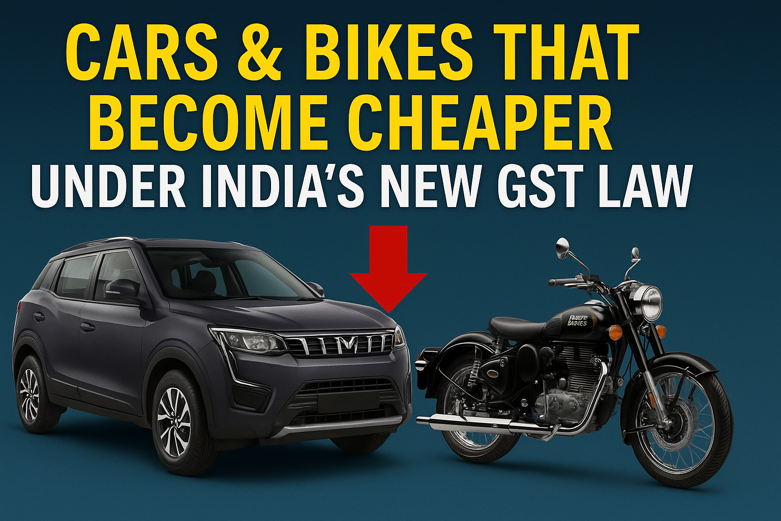 Surprise Price Drop: Cars & Bikes That Become Cheaper Under India’s New GST Law