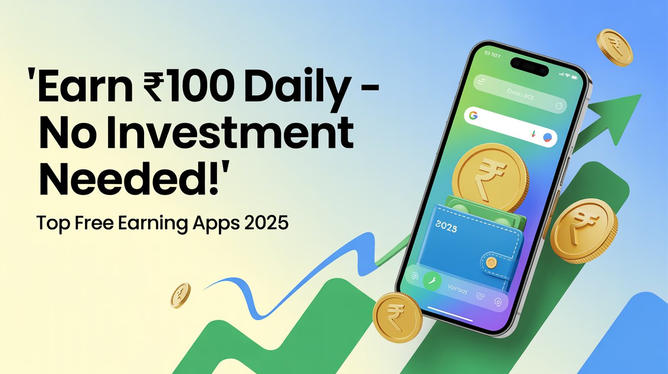 Earn money daily with no investmentdaily 100 rupees earning app without investment
