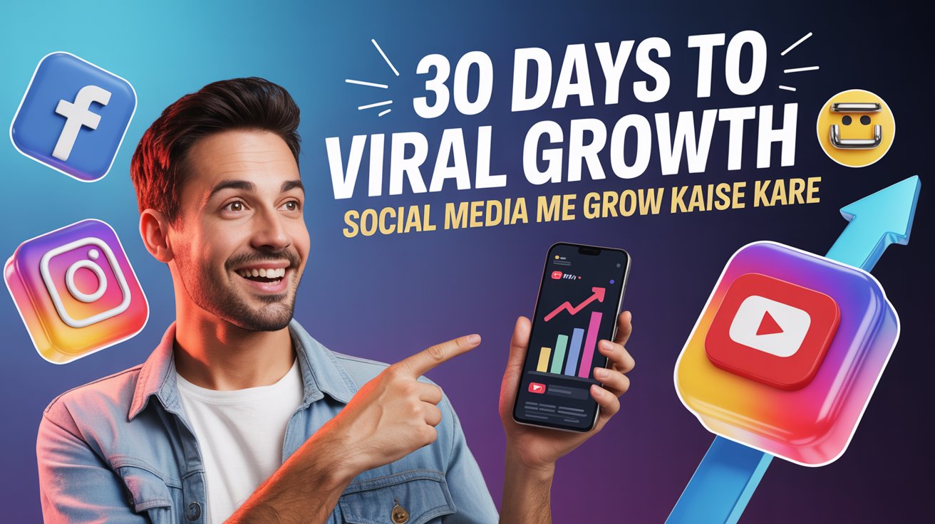 Social Media Me Grow Kaise Kare 30 Days Me